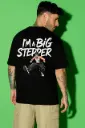 Vynr " BIG STEPPER " Oversized Black T-shirt