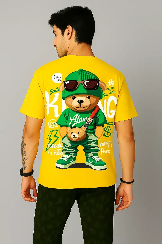 Vynr "Panda" Yellow Oversized Tshirt